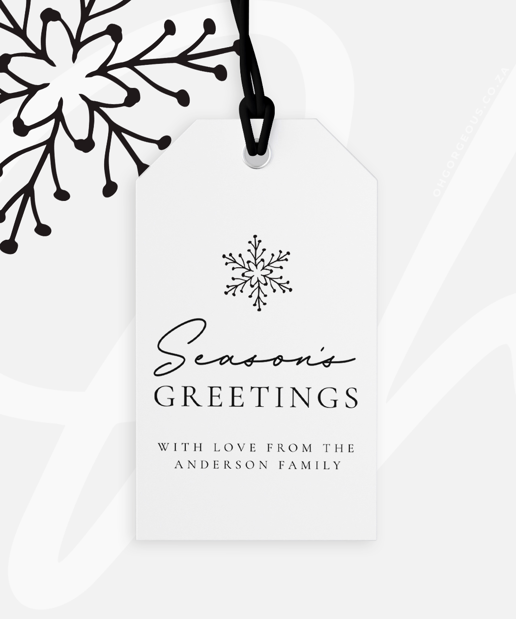 Modern Season's Greetings Gift Tag
