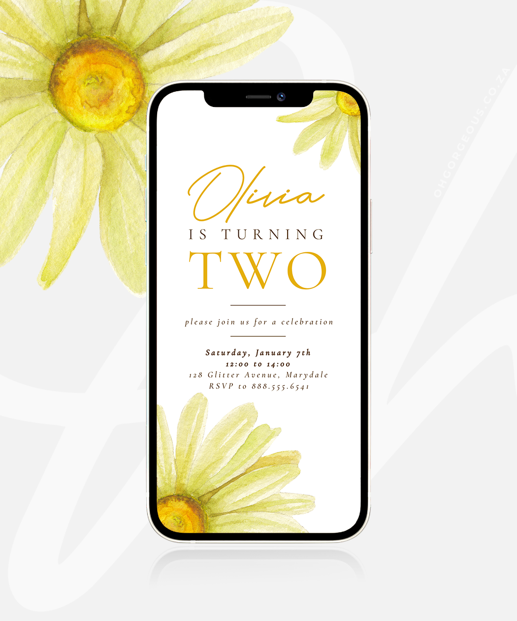 Little Daisy Electronic Birthday Invite Template