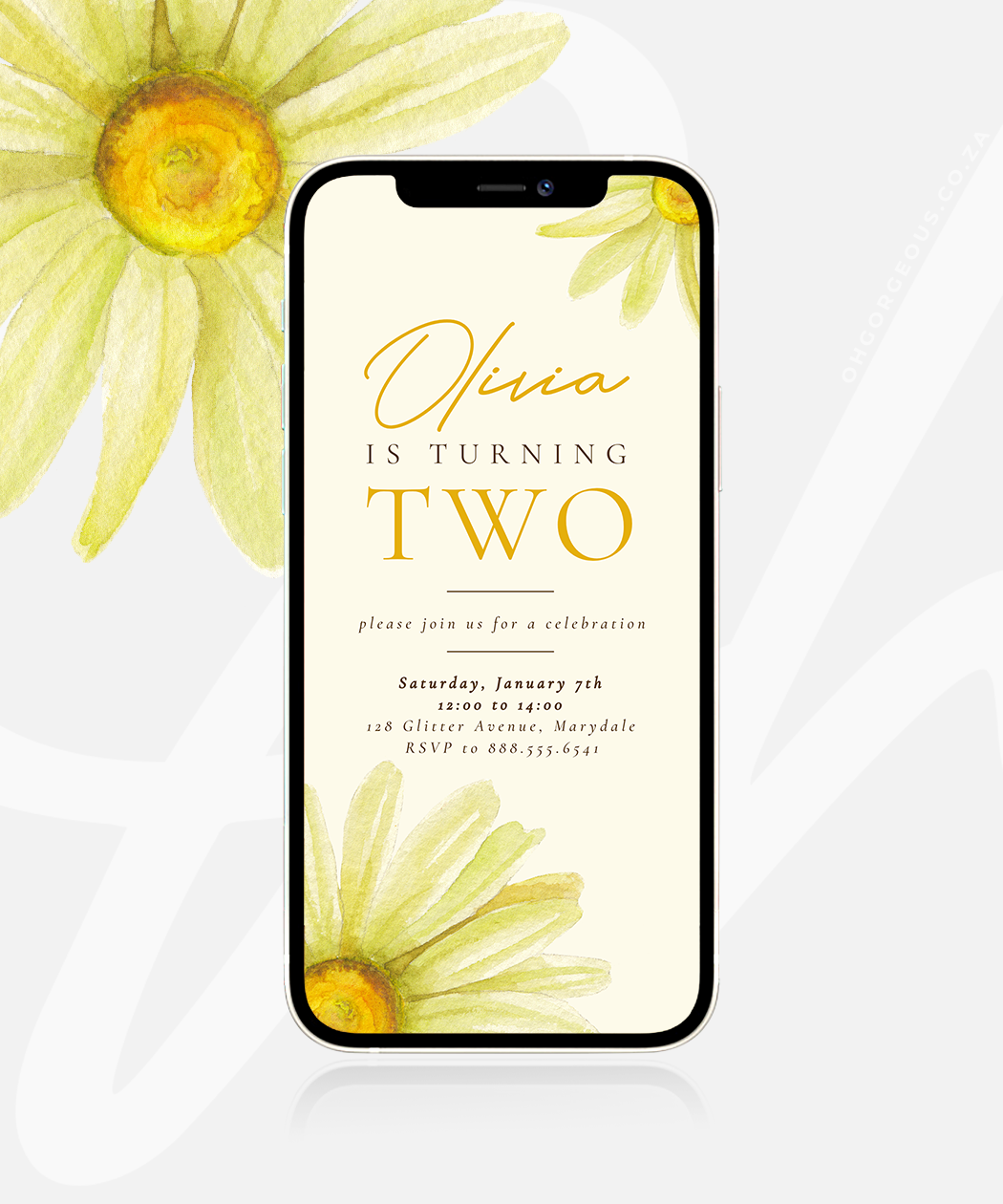 Little Daisy Electronic Birthday Invite Template